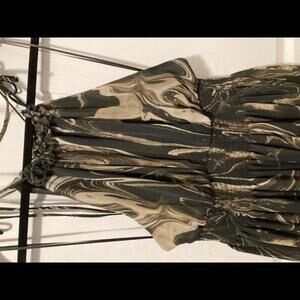 Banana Republic Women's Chocolate Swirl Halter Flare Dress L New w/Tags